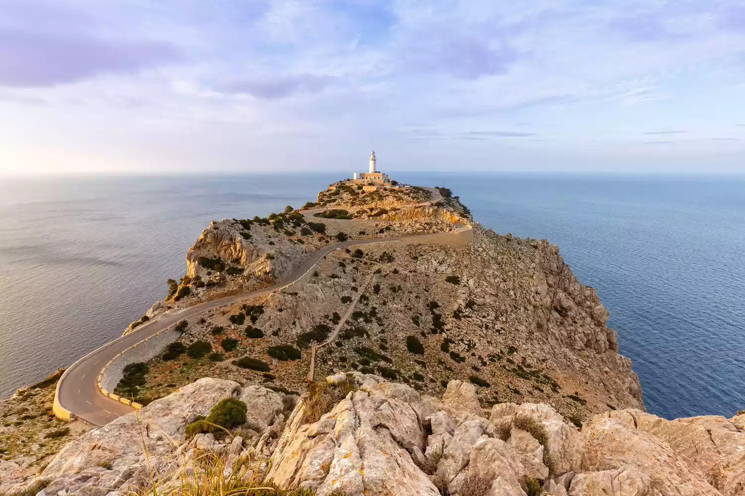 Mallorca Lighthouse on Cap Formentor landscape