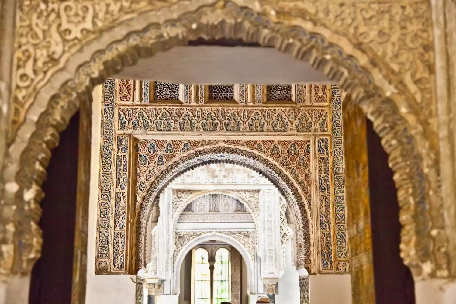 Mudejar decorations in the Royal Alcazars of Seville, Spain.